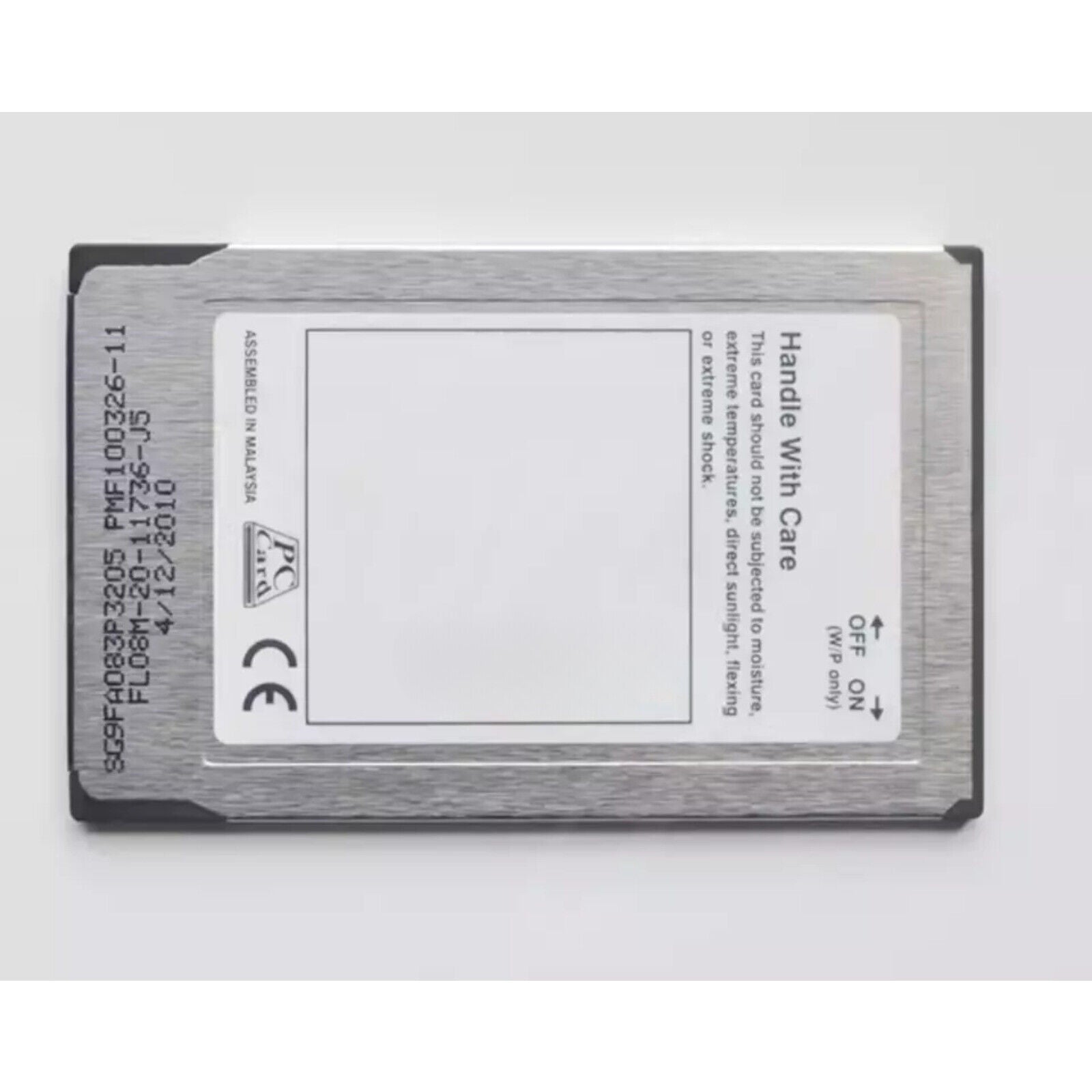 Siemens PC Card, handle with care instructions, industrial automation part