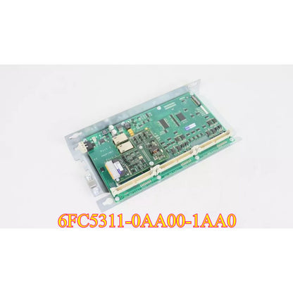 Siemens 6FC5311-0AA00-1AA0 SINUMERIK PLC Module, industrial automation equipment, green circuit board, on metal bracket.