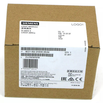 Siemens LOGO! 24RCo logic module box, 6ED1 052-2HB00-0BA6, industrial automation part, PROFINET, PROFIBUS, CANopen, Modbus.