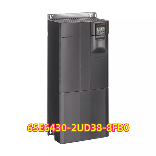 Siemens MICROMASTER 430 frequency converter with 6SE6430-2UD38-8FB0 model number, industrial automation equipment
