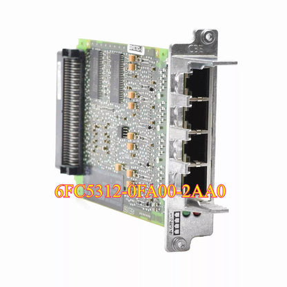 Siemens 6FC5312-0FA00-2AA0 PLC module, industrial automation part, with connector and port details