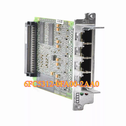 Siemens 6FC5312-0FA00-2AA0 PLC module, industrial automation part, with connector and port details