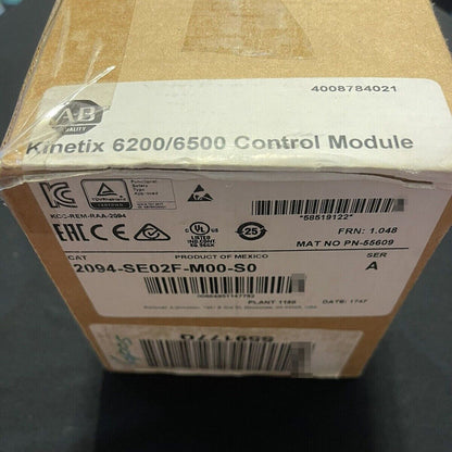 AB 2094-SE02F-M00-S0 Sercos Safe Off Control Module 2094SE02F M00S0 NEW IN BOX