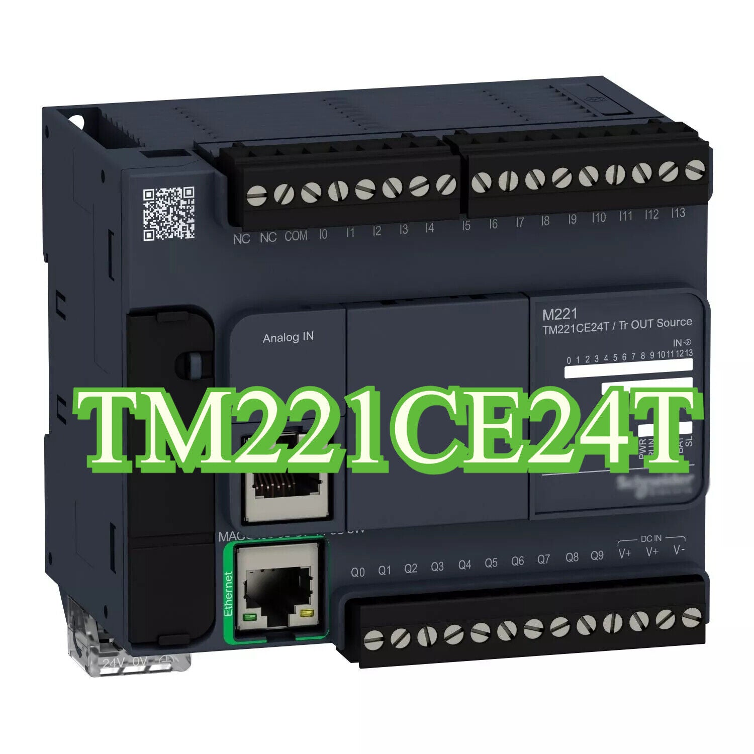 Schneider TM221CE24T PLC Controller - I/O Module with Ethernet port for industrial automation