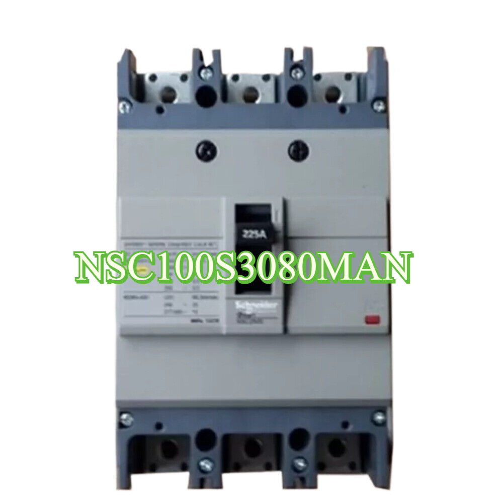 Schneider NSC100S3080MAN circuit breaker, 225A. New industrial automation part.