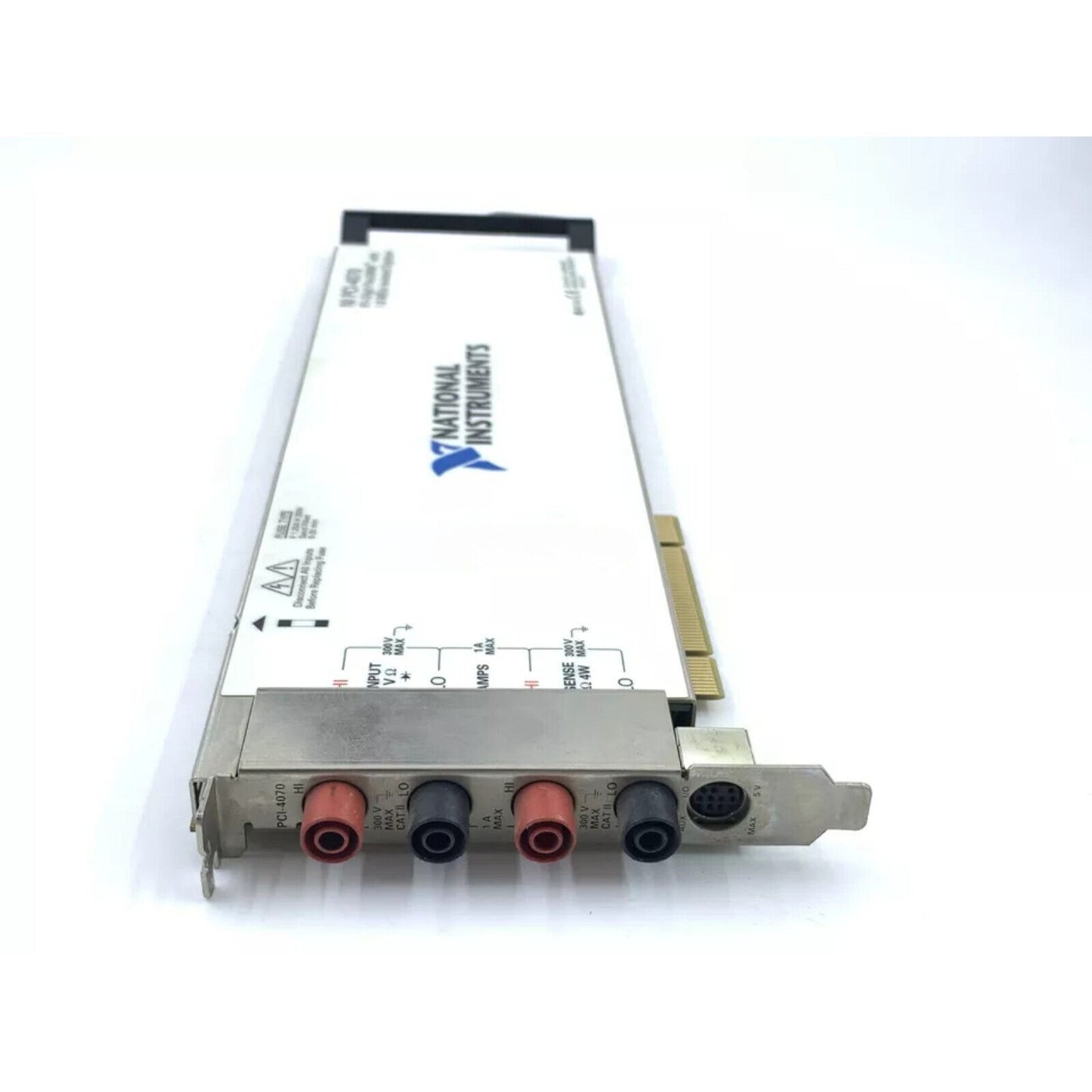 National Instruments PCI-4070 Digital Multimeter, industrial automation component, with safety instructions.