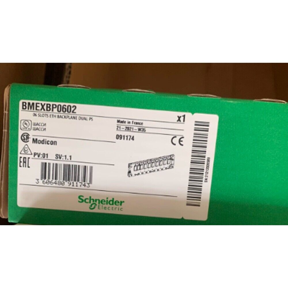 Schneider Electric BMEXBP0602 PLC Module, 06 Slots ETH Backplane Dual PS, fast shipping