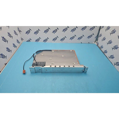 B&R Automation Panel PC 5PC820.SX01-00 industrial automation part, silver, with wiring and connector.