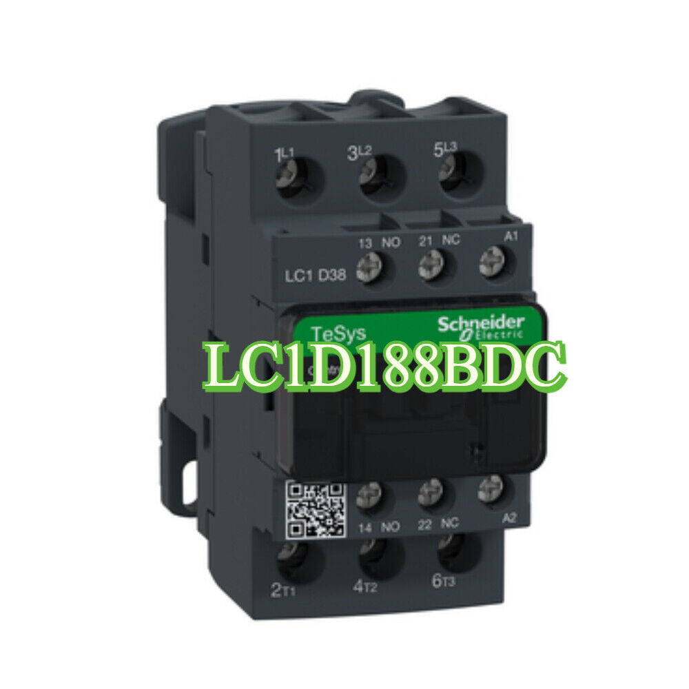 Schneider LC1D188BDC Contactor, 18 A, 24 V DC. Industrial automation component.