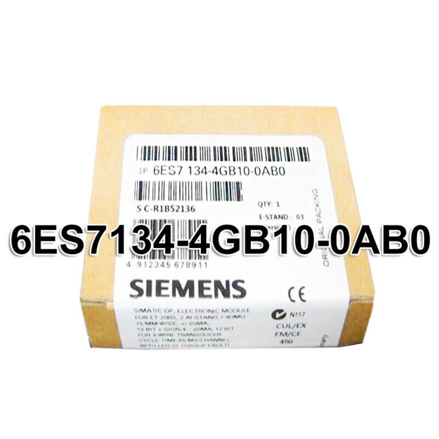 Industrial Communication | Siemens | 6ES7 134-4GB10-0AB0 6ES7134-4GB10-0AB0 ELECTRONIC MODULE FOR ET200S