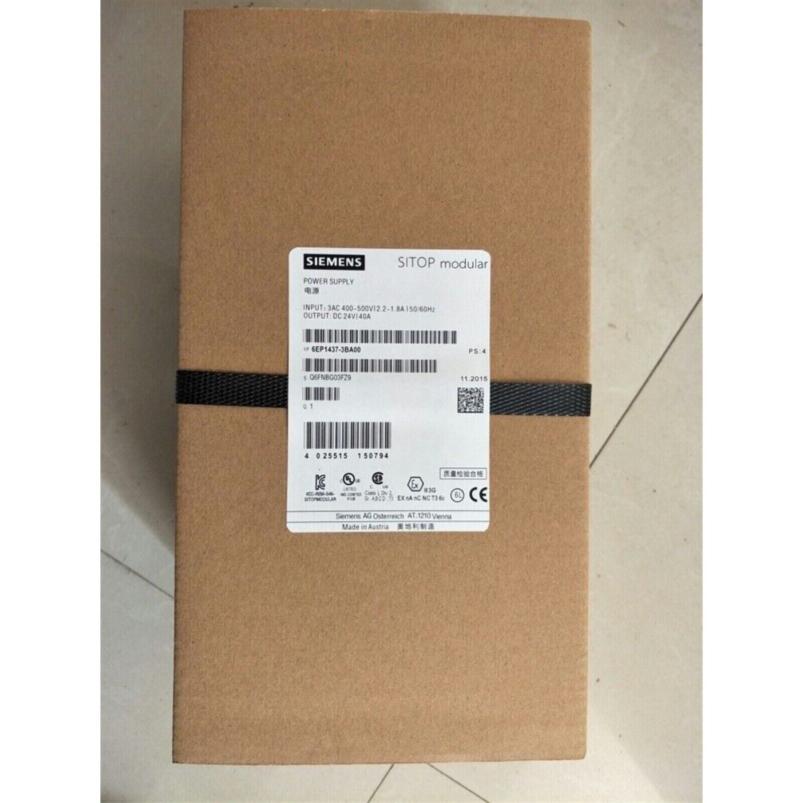 Siemens SITOP Modular Power Supply 6EP1437-3BA00 in packaging. Industrial automation part.