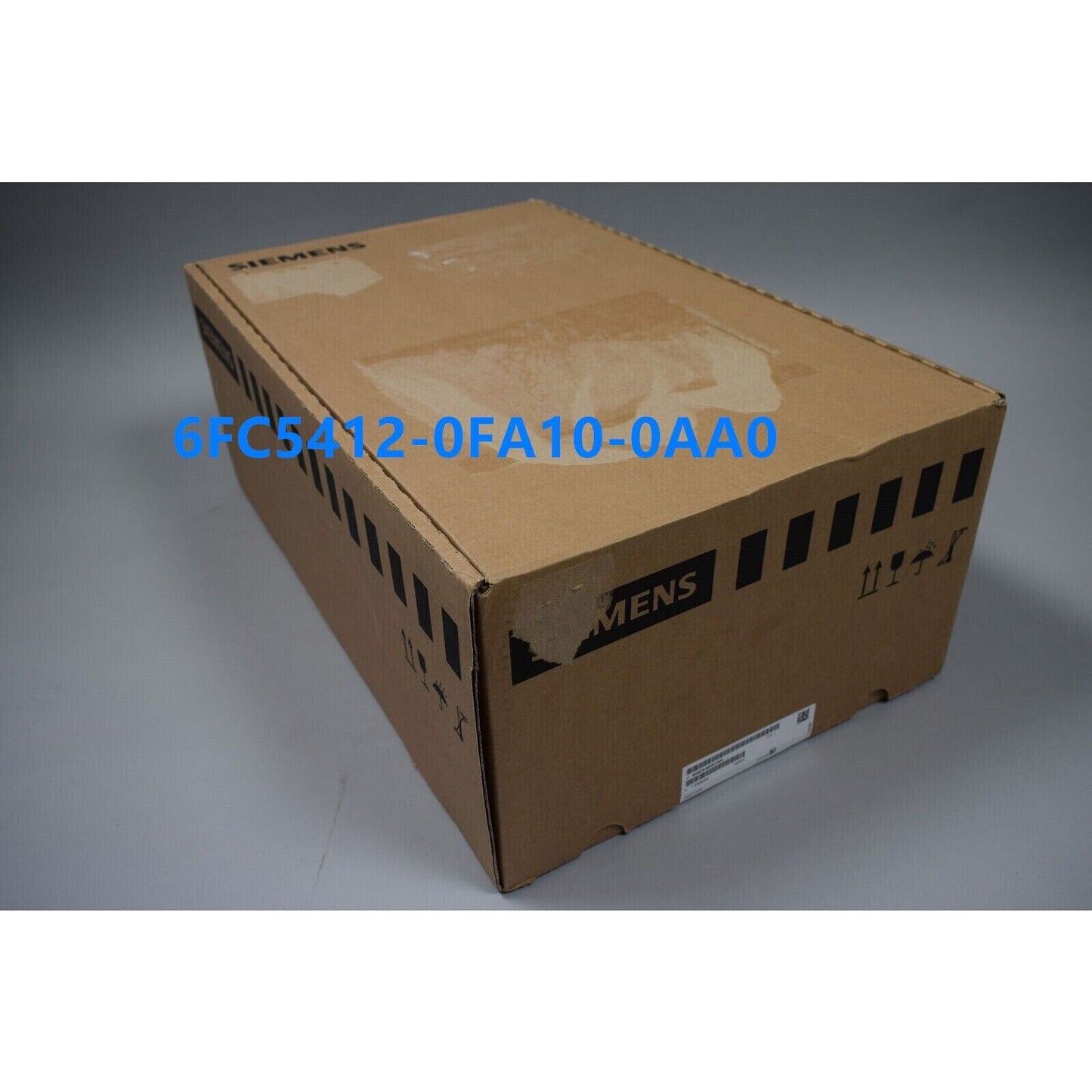 Siemens 6FC5412-0FA10-0AA0 PLC module product box, brown cardboard packaging