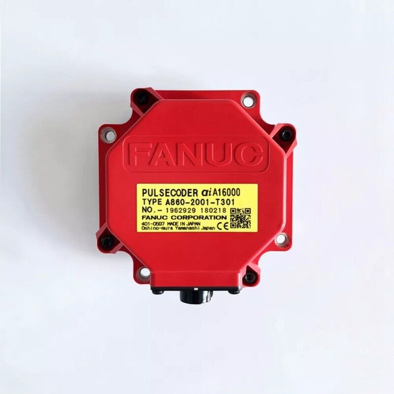 FANUC A860-2001-T301 Servo Motor Encoder, Red Pulse Coder, Industrial Automation Parts