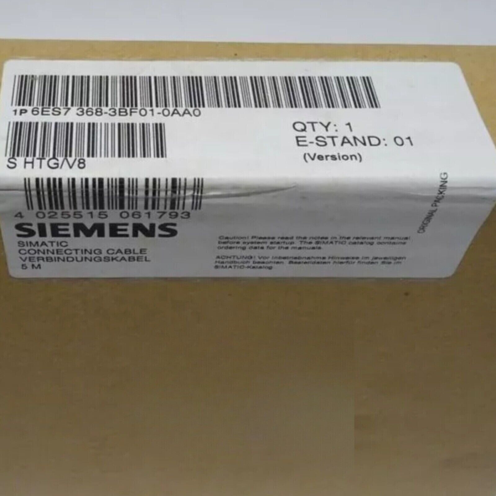 Siemens S7-300 Connecting Cable Packaging - 6ES7368-3BF01-0AA0, 5M length