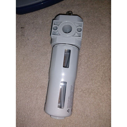 Festo LOE-D-MIDI Lubricator, industrial automation part, gray with viewing windows, for air pressure systems