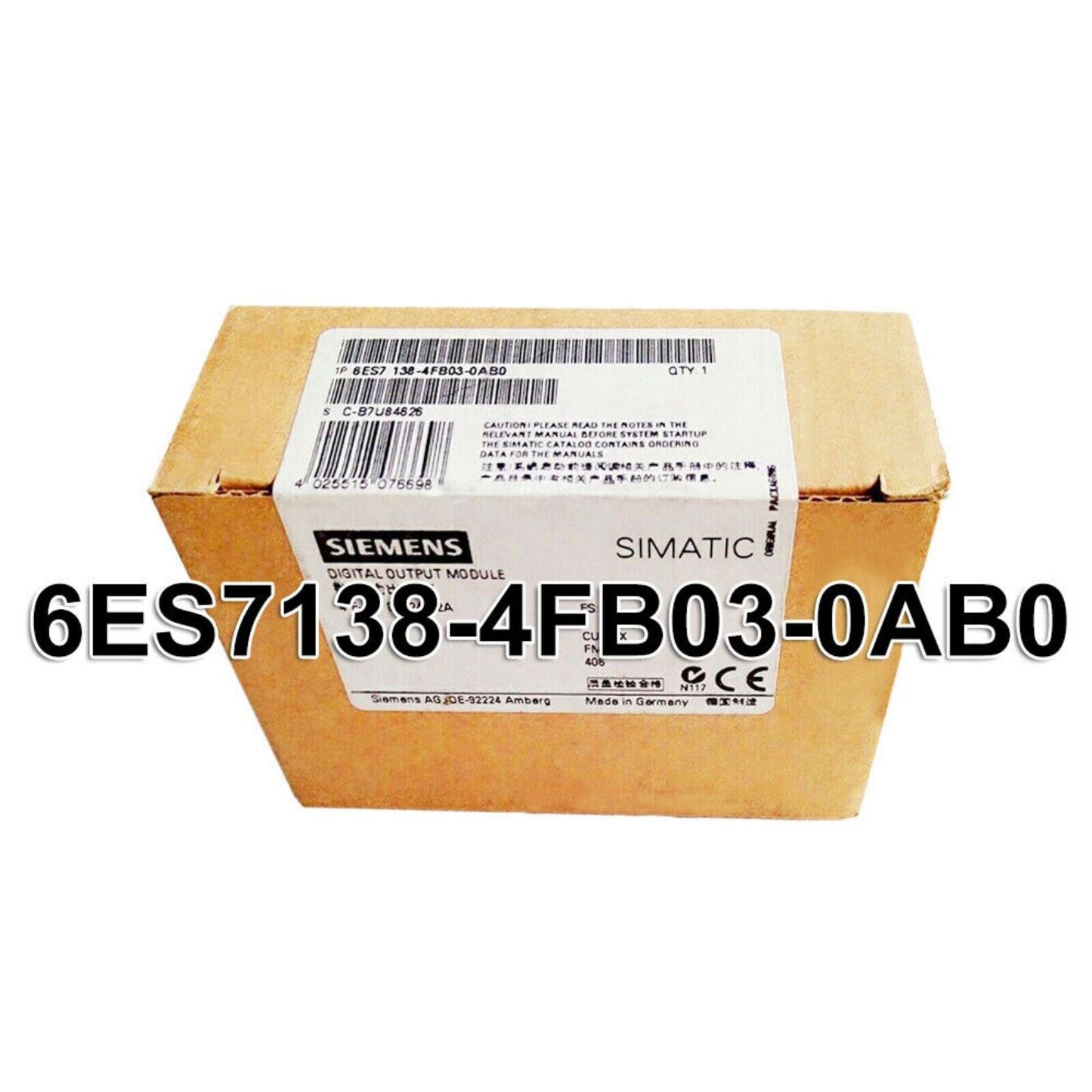 Industrial Communication | Siemens | 6ES7 138-4FB03-0AB0 6ES7138-4FB03-0AB0 DP ELECTRON MODULE FOR ET200S