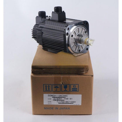YASKAWA SGMGH-13ACA6C servo motor, black, new in box, MADE IN JAPAN, industrial automation part.