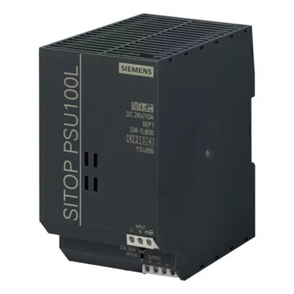 Siemens SITOP PSU100L Power Supply, black, DC 24V/10A, industrial automation equipment