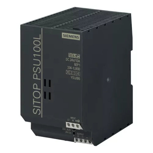 Siemens SITOP PSU100L Power Supply, black, DC 24V/10A, industrial automation equipment