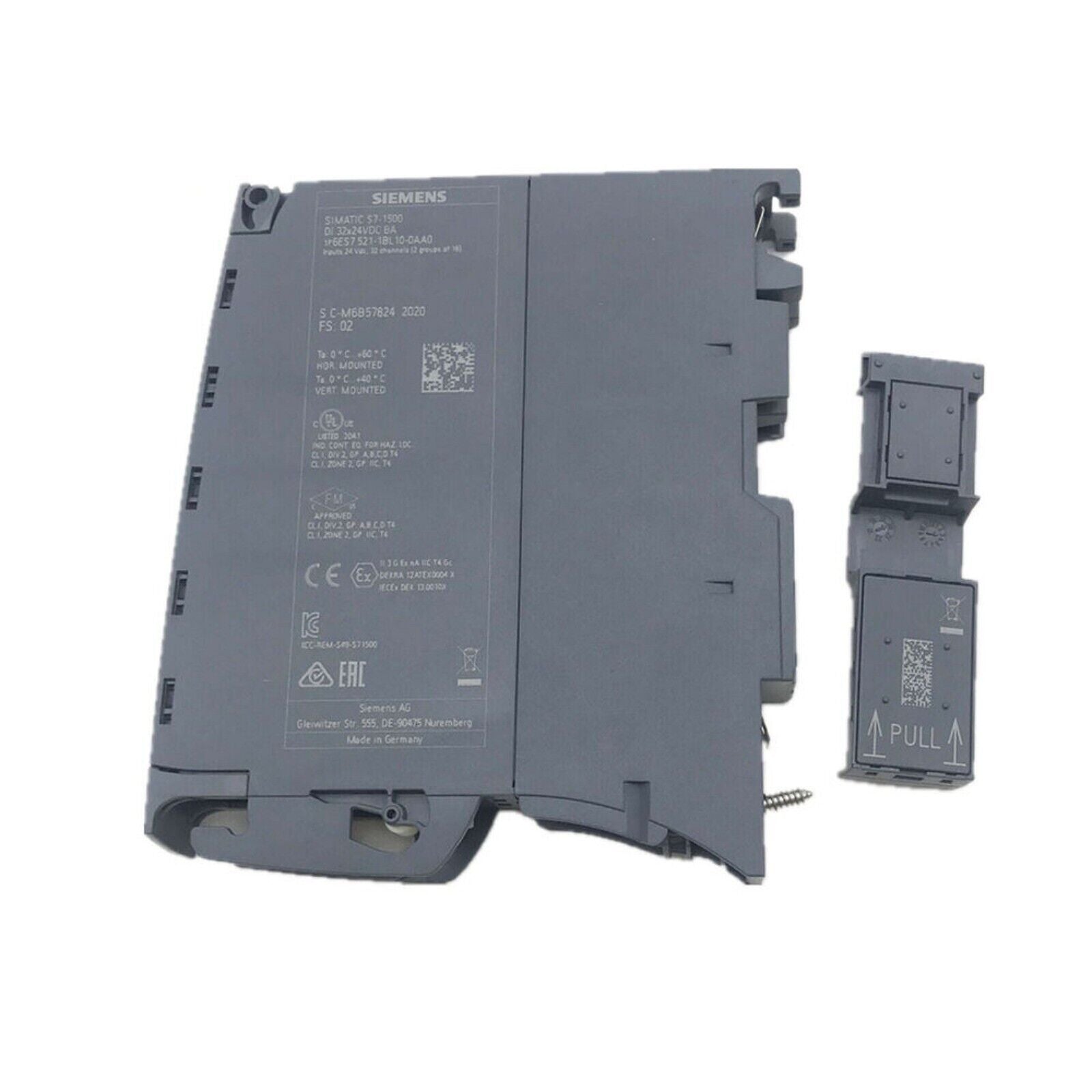 Siemens SIMATIC S7-1500 digital output module 6ES7521-1BL10-0AA0, gray industrial automation part,  24 V DC output