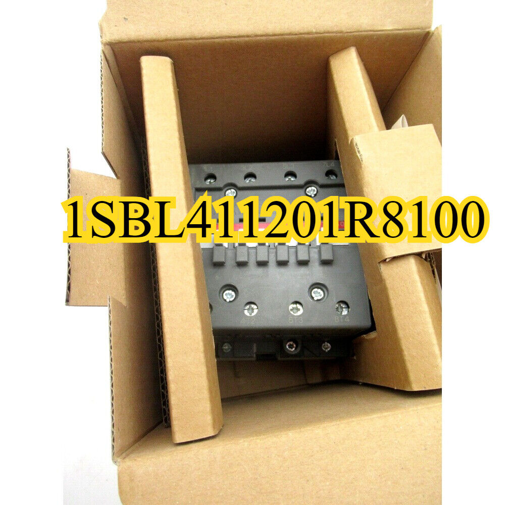 ABB Contactor 1SBL411201R8100 in shipping box. Industrial automation part.