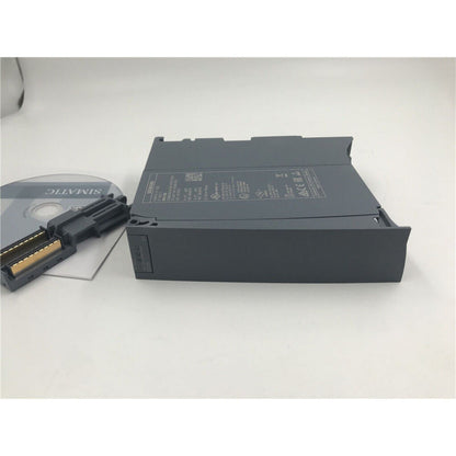 Siemens SCALANCE X-350 industrial Ethernet switch with SIMATIC software. Dark gray module and connectors.
