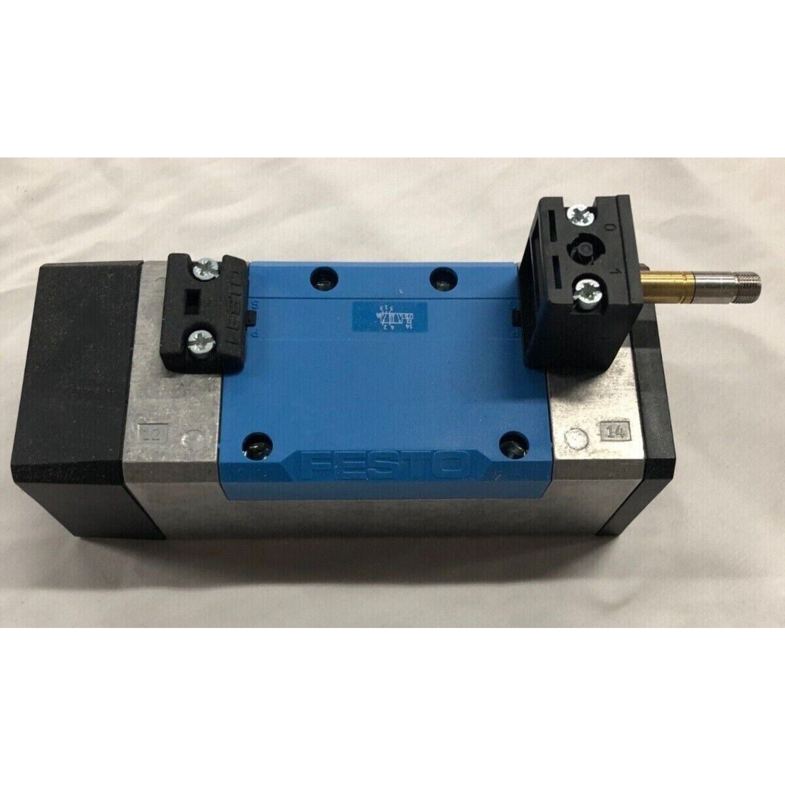 Festo MFH-5/2-D-3-FR-C solenoid valve. Industrial automation component with blue and metal housing, part number 151711