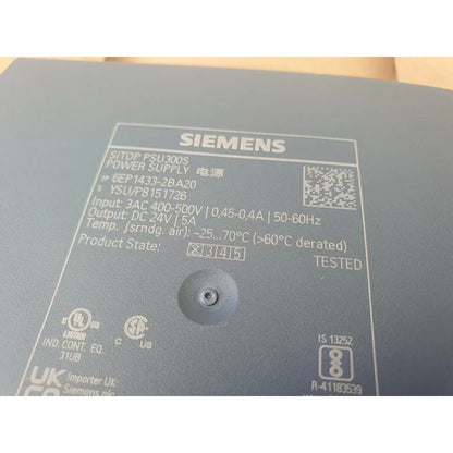 Siemens SITOP PSU300S Power Supply unit, industrial automation component, detail shot