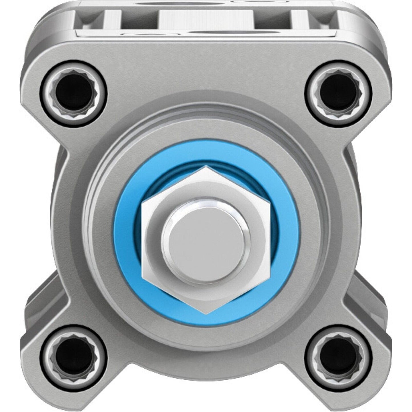 Festo DSBC-40-50-PPVA-N3 pneumatic cylinder. Silver cylinder with blue accents, industrial automation component.