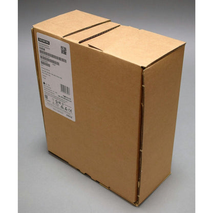 Siemens SINAMICS G120C Frequency Inverter in box, brown cardboard packaging, product information visible.