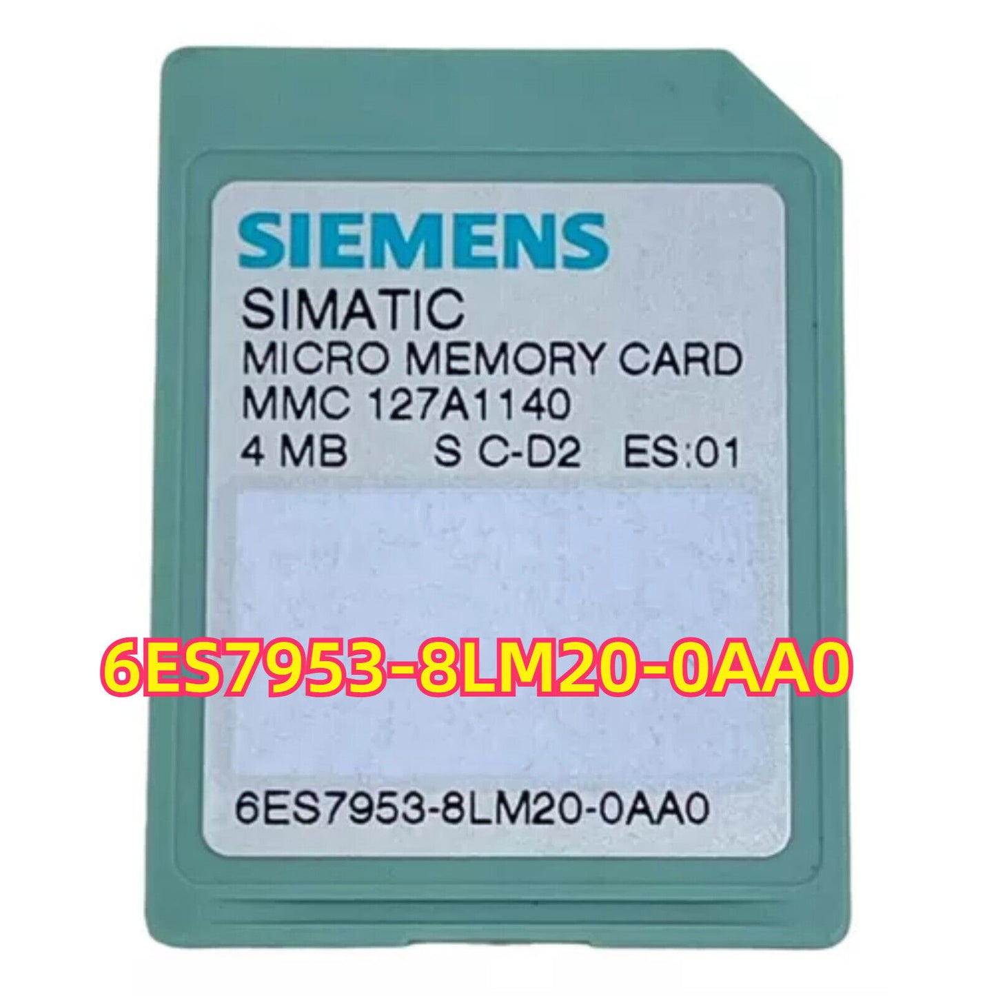 Siemens SIMATIC Micro Memory Card 6ES7953-8LM20-0AA0, 4 MB, for S7-1500 PLC systems