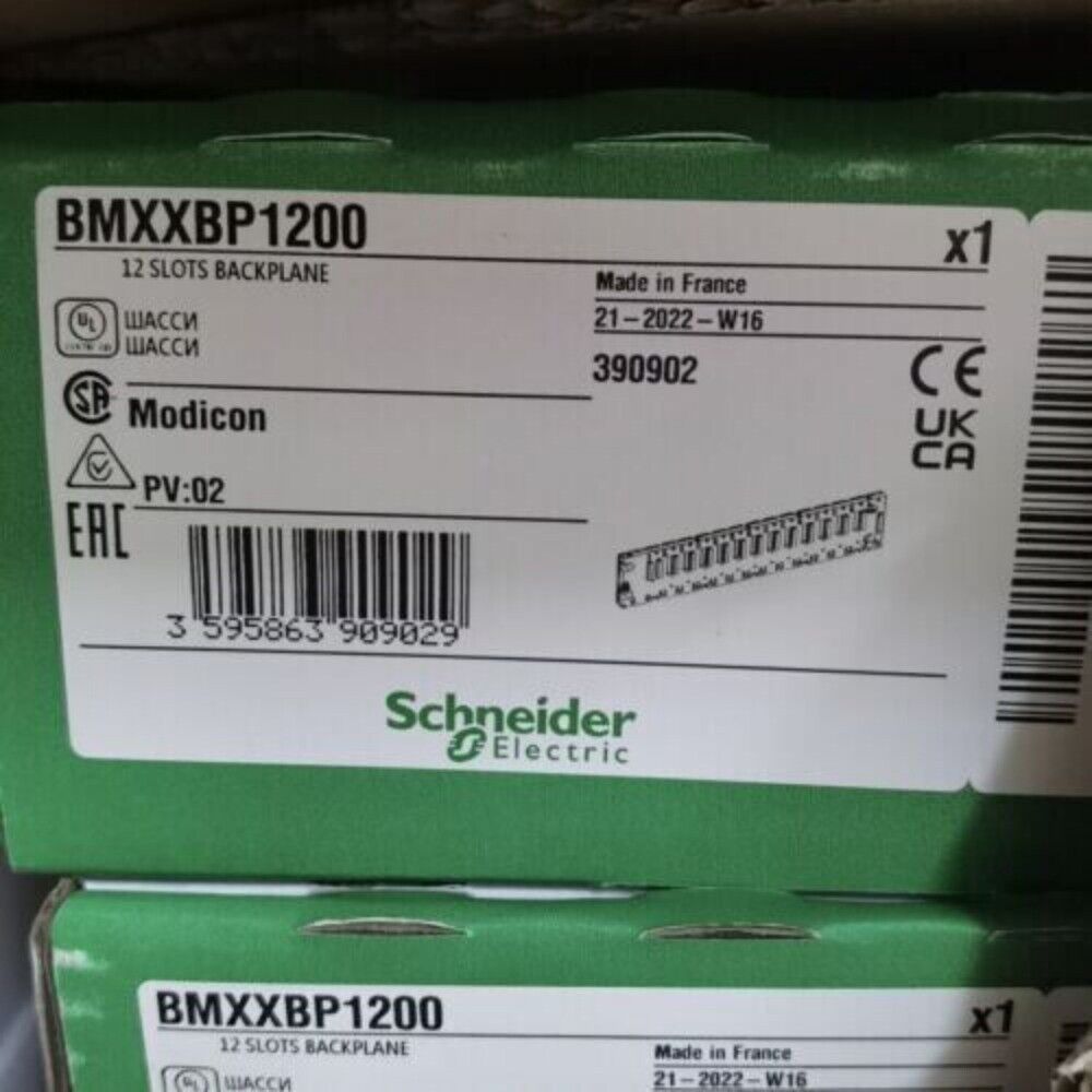 Schneider Electric Modicon BMX-XBP-1200 12 Slots Backplane, industrial PLC part, Made in France