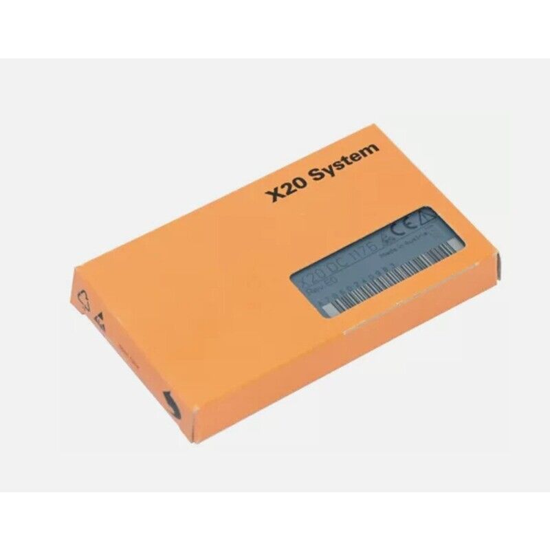 X20 System Controller Module X20DC1176, orange box with product details.