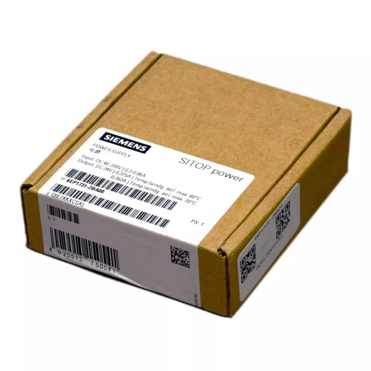 Siemens SITOP Power Supply 6EP1731-2BA00 in packaging, industrial automation component