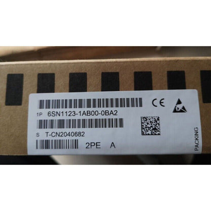 SINAMICS S120 6SN1123-1AB00-0BA2 drive controller product label, industrial automation part