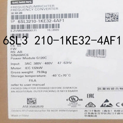 Siemens SINAMICS G120C 132KW Inverter, 6SL3210-1KE32-4AF1, industrial automation part, frequency converter details