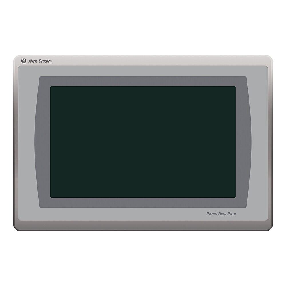 Allen-Bradley PanelView Plus 7 Touch Screen 2711P-RAAT10 SER A PLC, gray frame, industrial automation