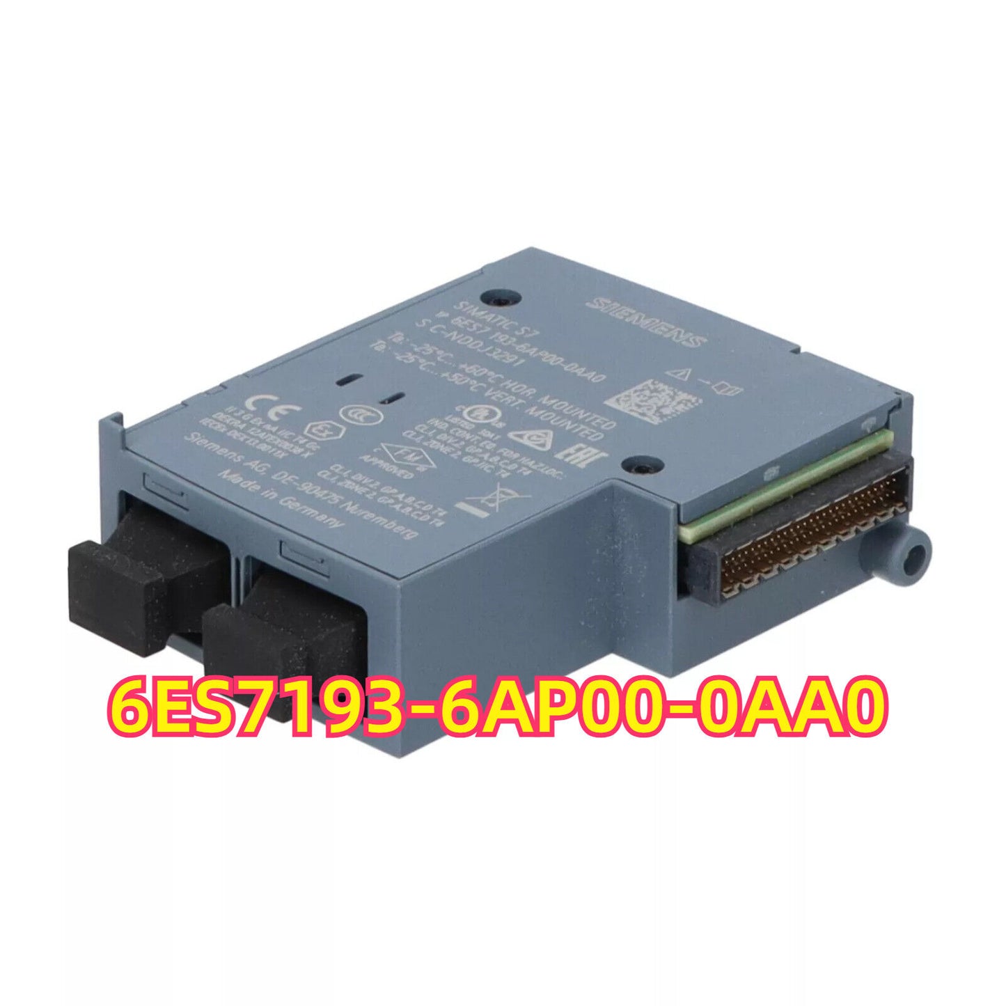 Siemens SIMATIC S7 PLC BusAdapter 6ES7193-6AP00-0AA0, grey with black connectors, industrial automation part