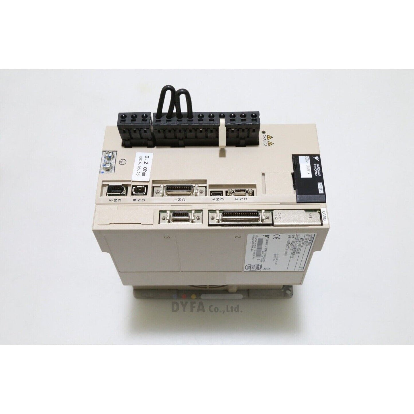 YASKAWA SGDV-0CA03A SERVOPACK Servo Drive Module with multiple ports, labels, and black connectors.