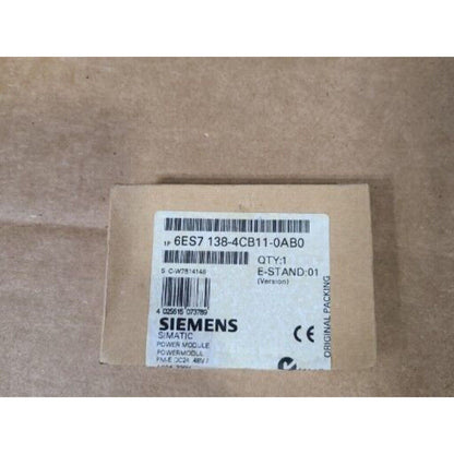 Siemens SIMATIC S7-1200 Power Module 6ES7 138-4CB11-0AB0 box, industrial automation part, Original Packing.