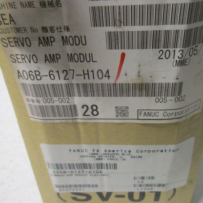 FANUC A06B-6127-H104 Servo Drive Label - Industrial Automation Part