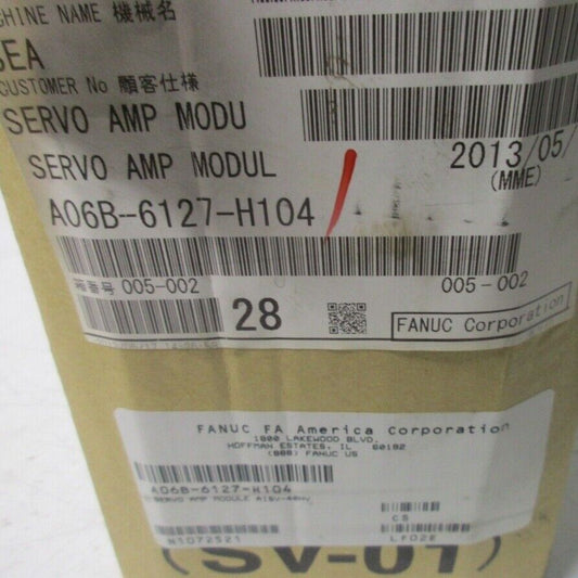 FANUC A06B-6127-H104 Servo Drive Label - Industrial Automation Part