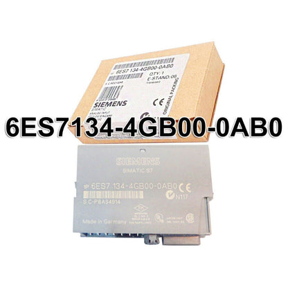 Siemens SIMATIC S7-1200 6ES7134-4GB00-0AB0 Analog Input Module, product box and module