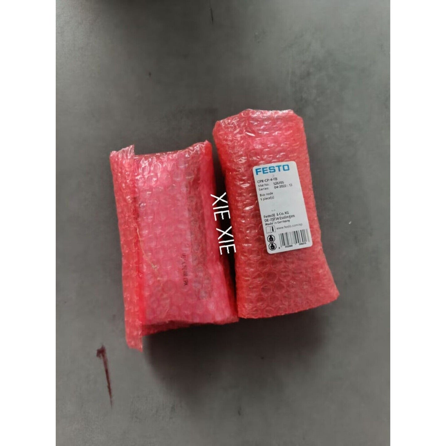 FESTO CPX-CP-4-FB node module, industrial automation part, wrapped, product label visible. Xie Xie.