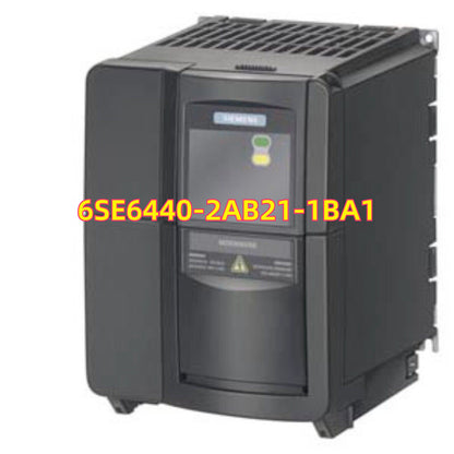 Siemens MICROMASTER 440, model 6SE6440-2AB21-1BA1. Black industrial automation component.