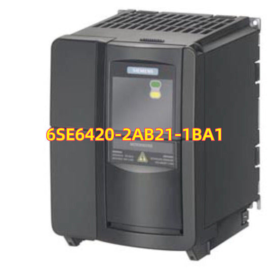 Siemens PLC 6SE6420-2AB21-1BA1, industrial automation part, built-in class A filter.