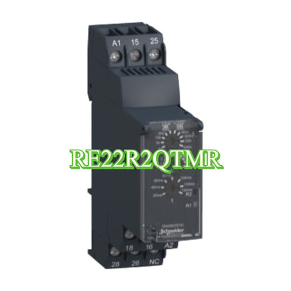 Schneider RE22R2QTMR relay, black/gray industrial automation part with diagnostic dial. New, fast delivery.
