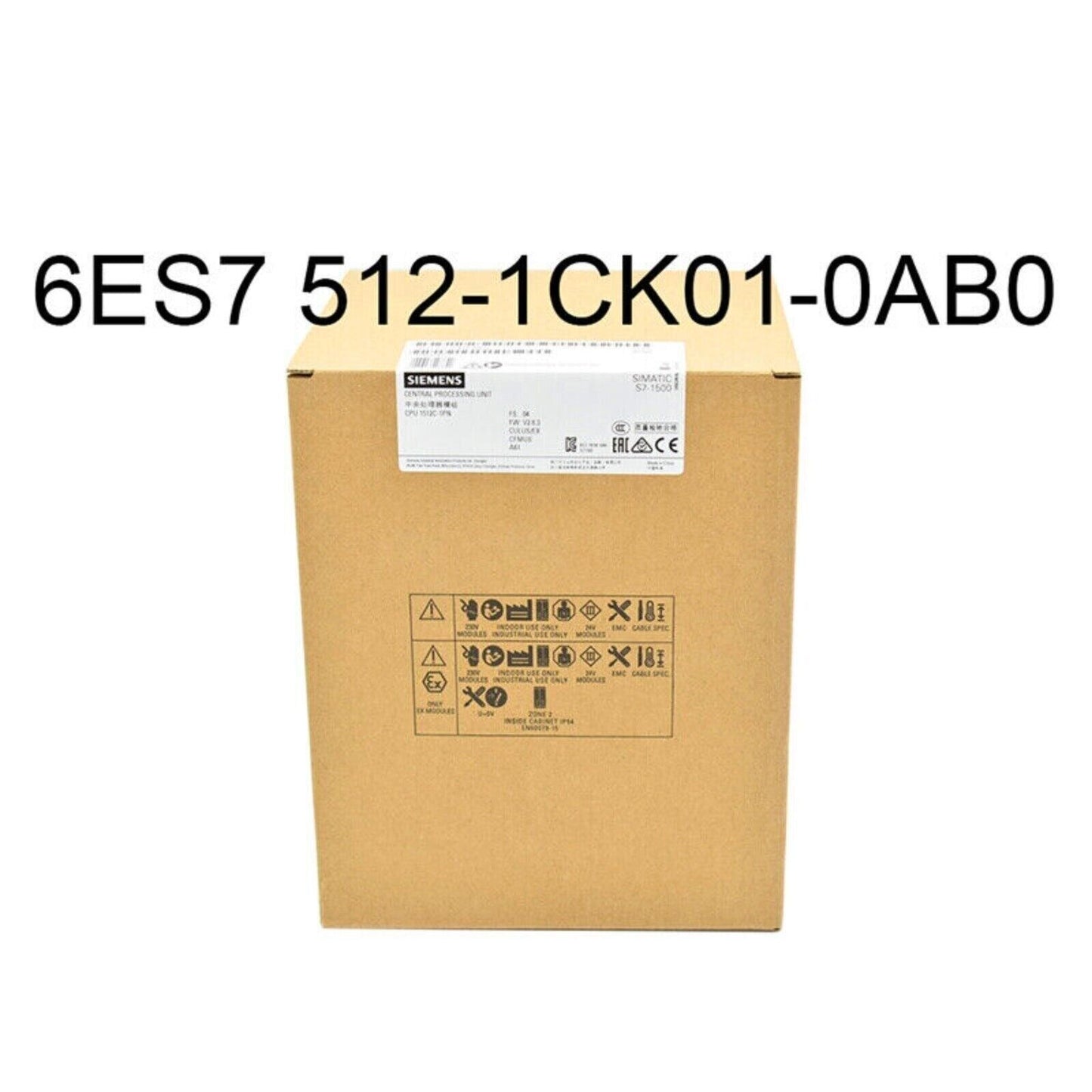 Siemens S7-1500 Compact CPU 1512C-1 PN 6ES7 512-1CK01-0AB0 in a cardboard box, PLC module