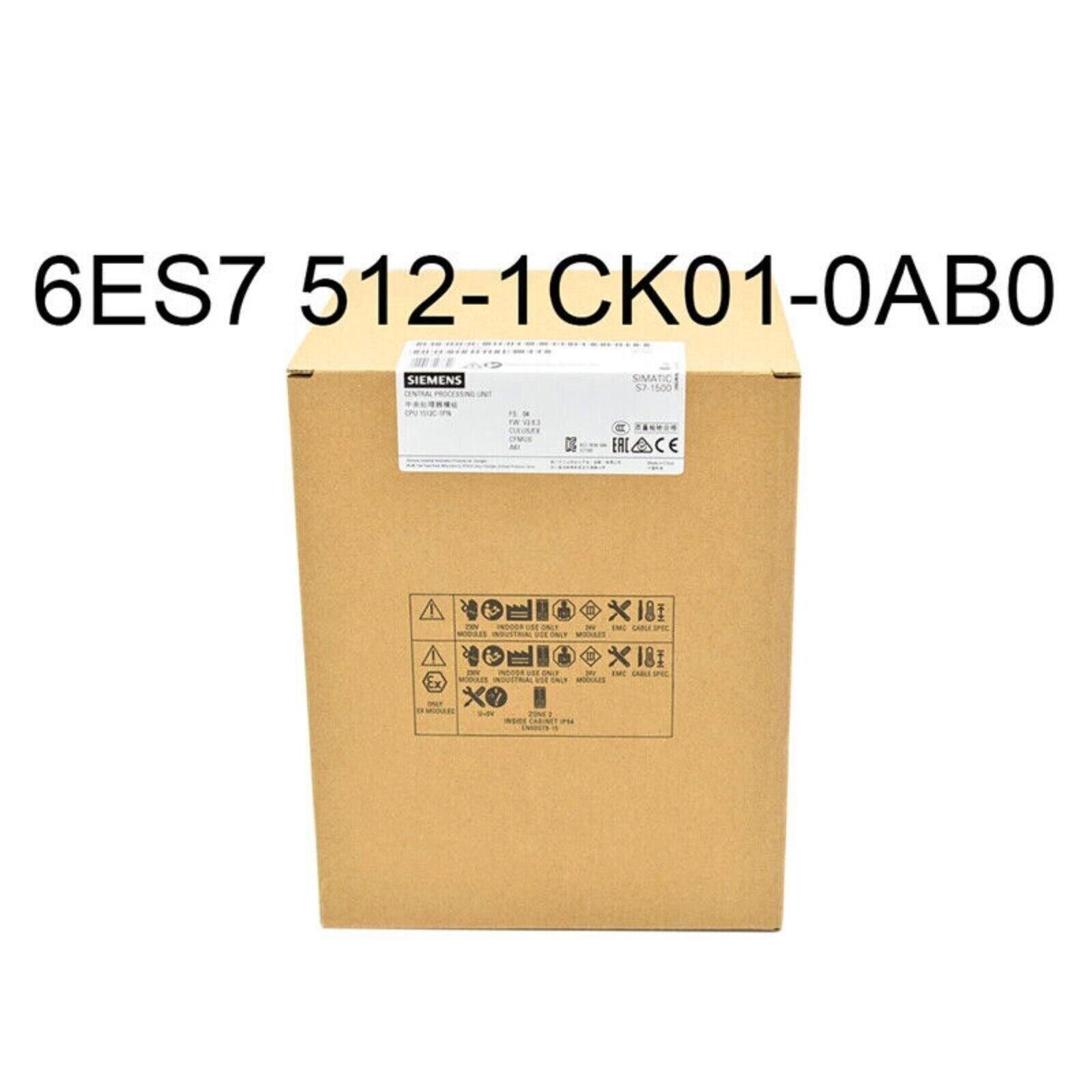 Siemens S7-1500 Compact CPU 1512C-1 PN 6ES7 512-1CK01-0AB0 in a cardboard box, PLC module