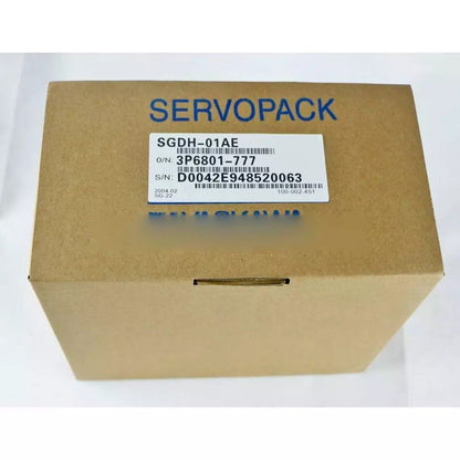 Yaskawa SGDH-01AE Servo Driver in a brown cardboard box, new expedited shipping.